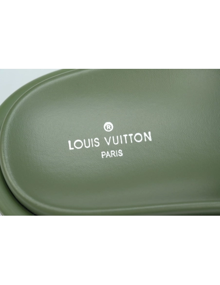 Louis Vuitton Pool Pillow Flat Comfort Mules Light Green Denim