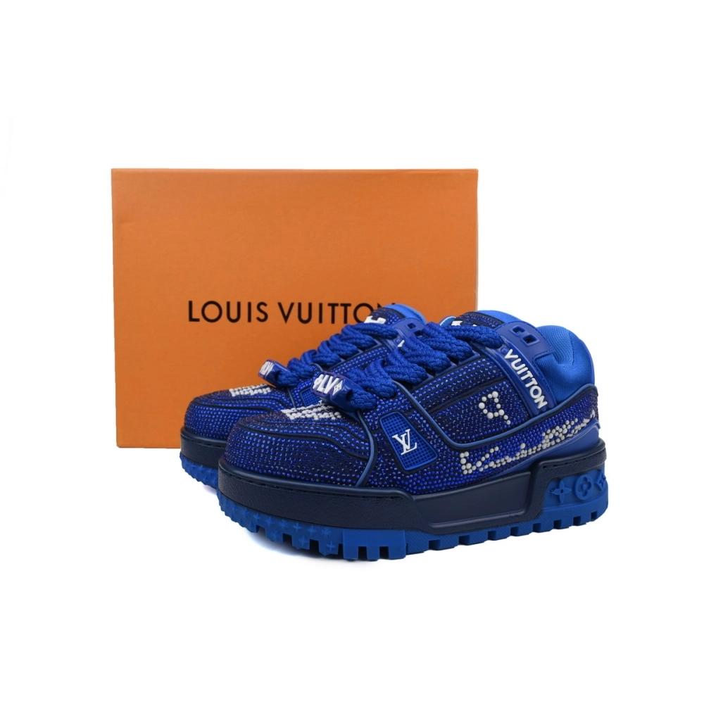 Louis Vuitton Trainer Maxi Blue Swarovksi Crystals