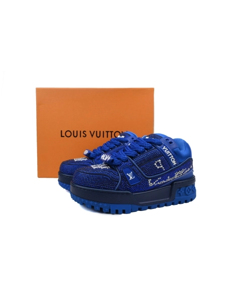 Louis Vuitton Trainer Maxi Blue Swarovksi Crystals