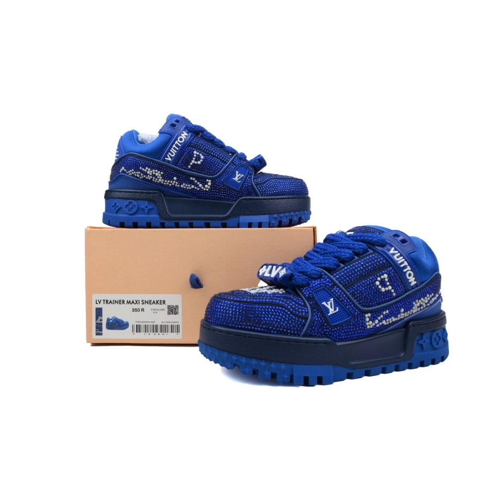 Louis Vuitton Trainer Maxi Blue Swarovksi Crystals