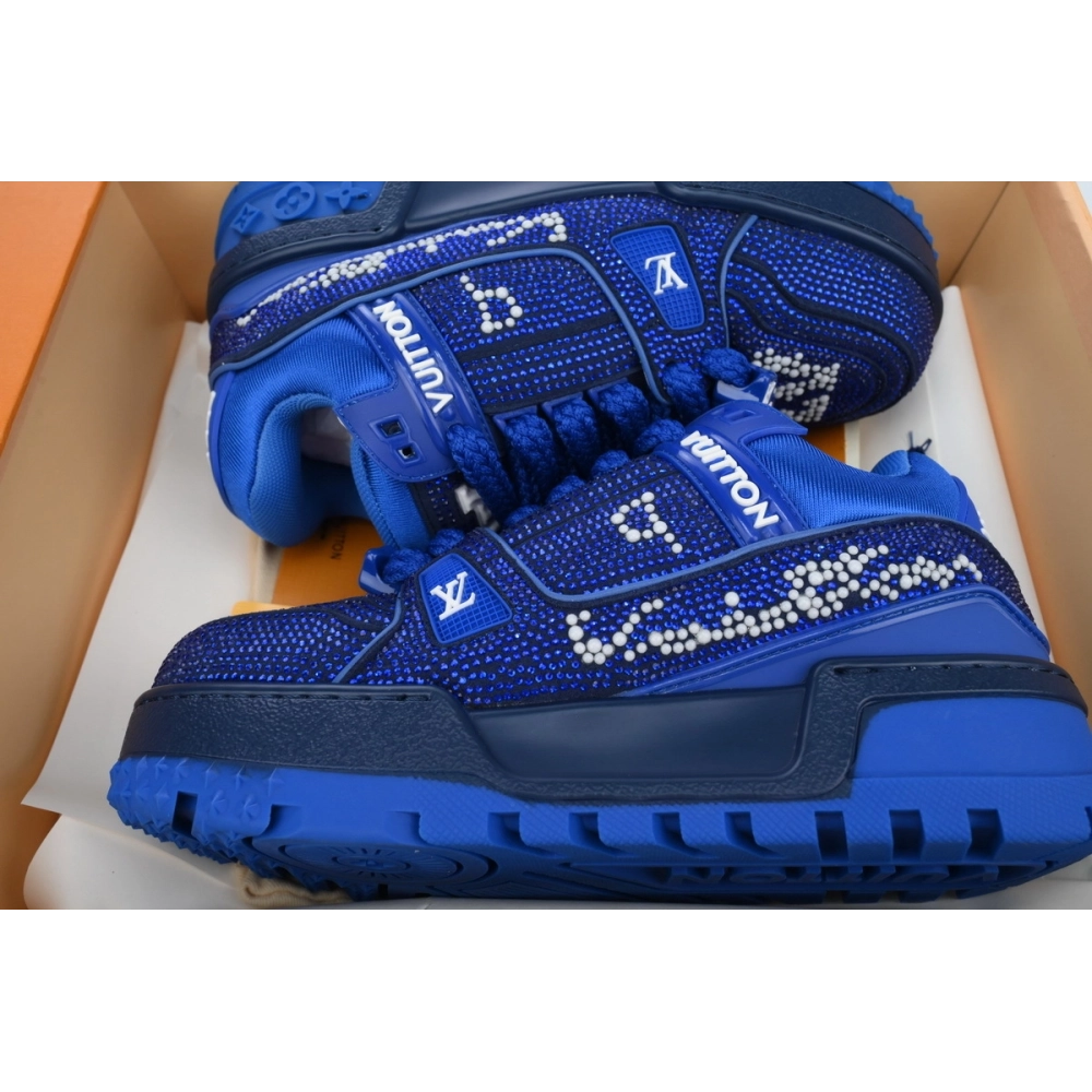 Louis Vuitton Trainer Maxi Blue Swarovksi Crystals