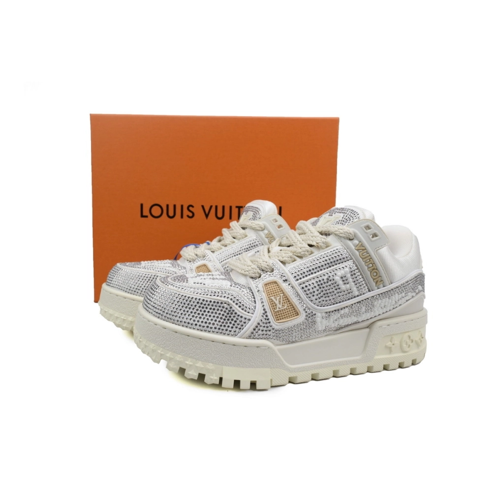 Louis Vuitton Trainer Maxi White Swarovksi Crystals