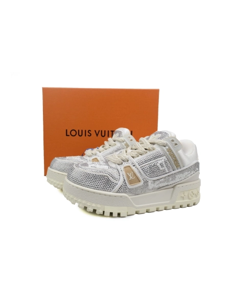 Louis Vuitton Trainer Maxi White Swarovksi Crystals