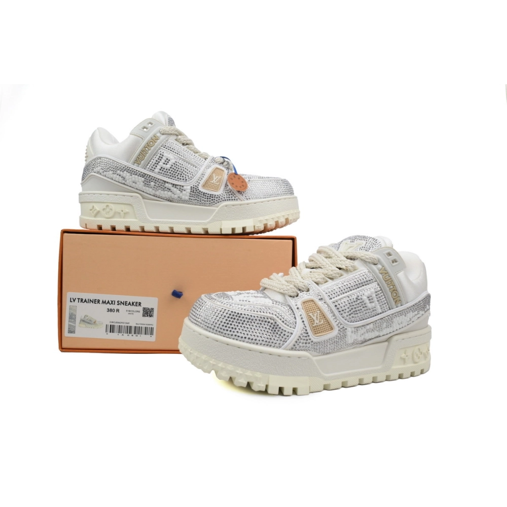 Louis Vuitton Trainer Maxi White Swarovksi Crystals