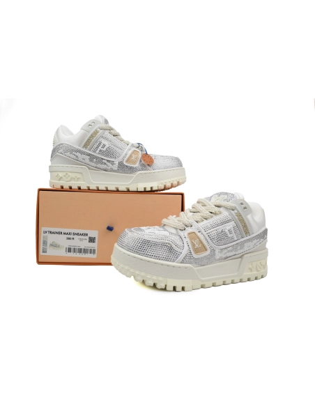 Louis Vuitton Trainer Maxi White Swarovksi Crystals