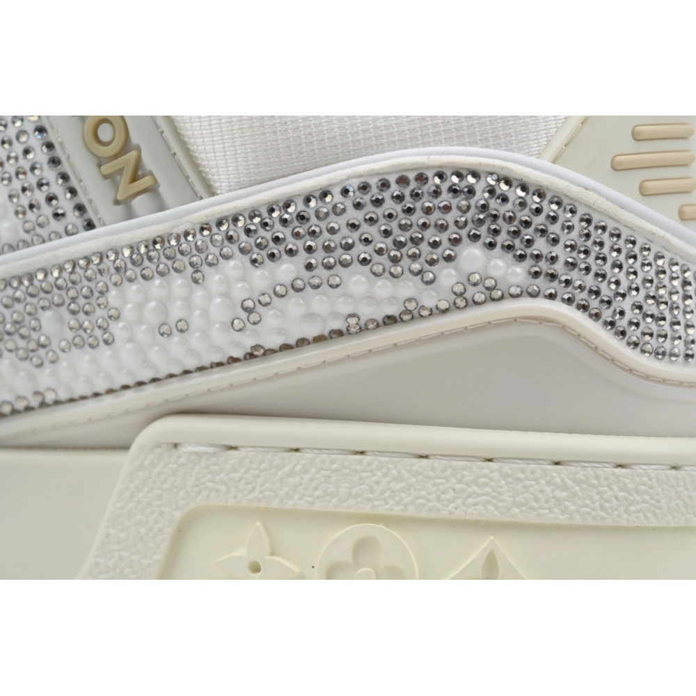 Louis Vuitton Trainer Maxi White Swarovksi Crystals