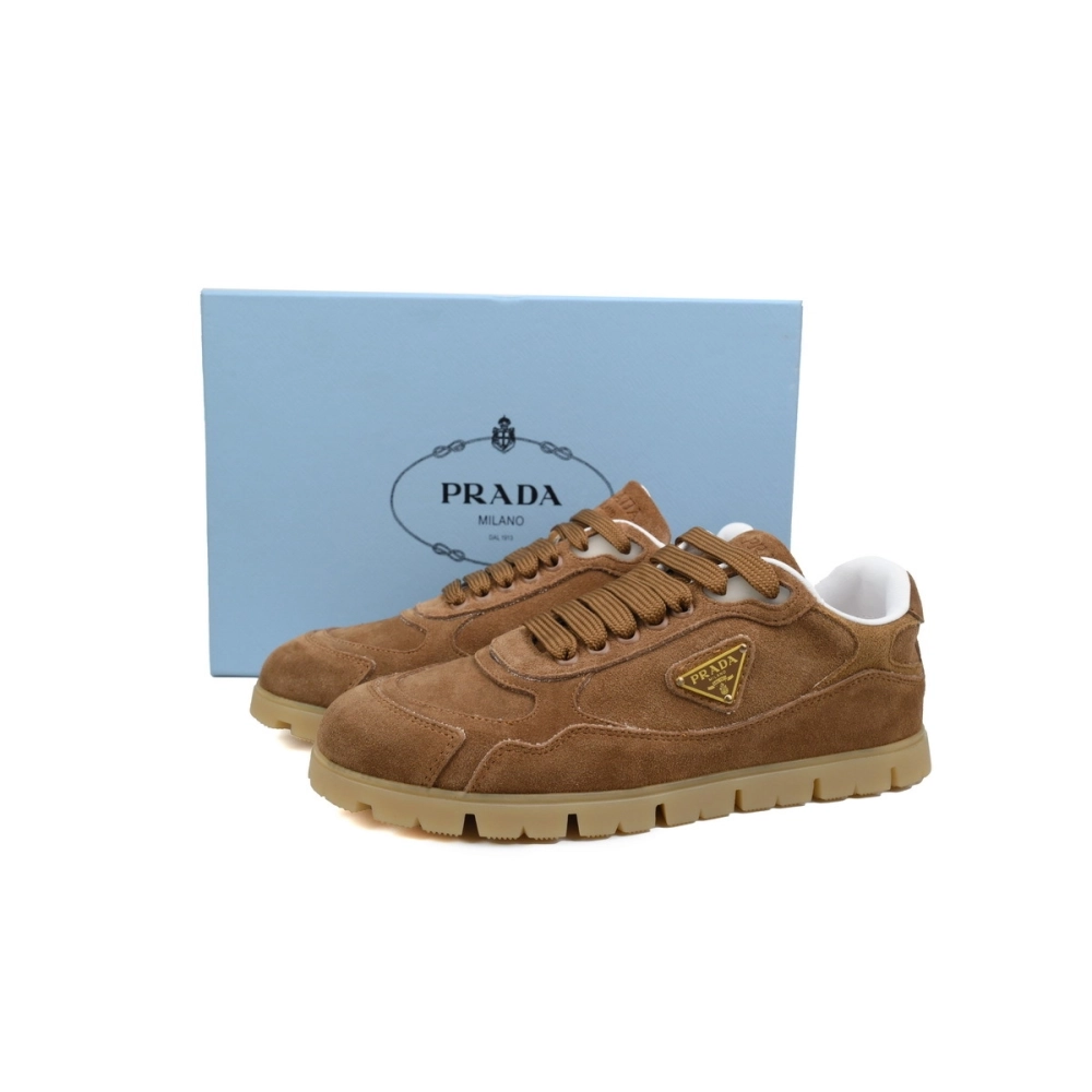 Prada Trail Suede Sneakers Brown