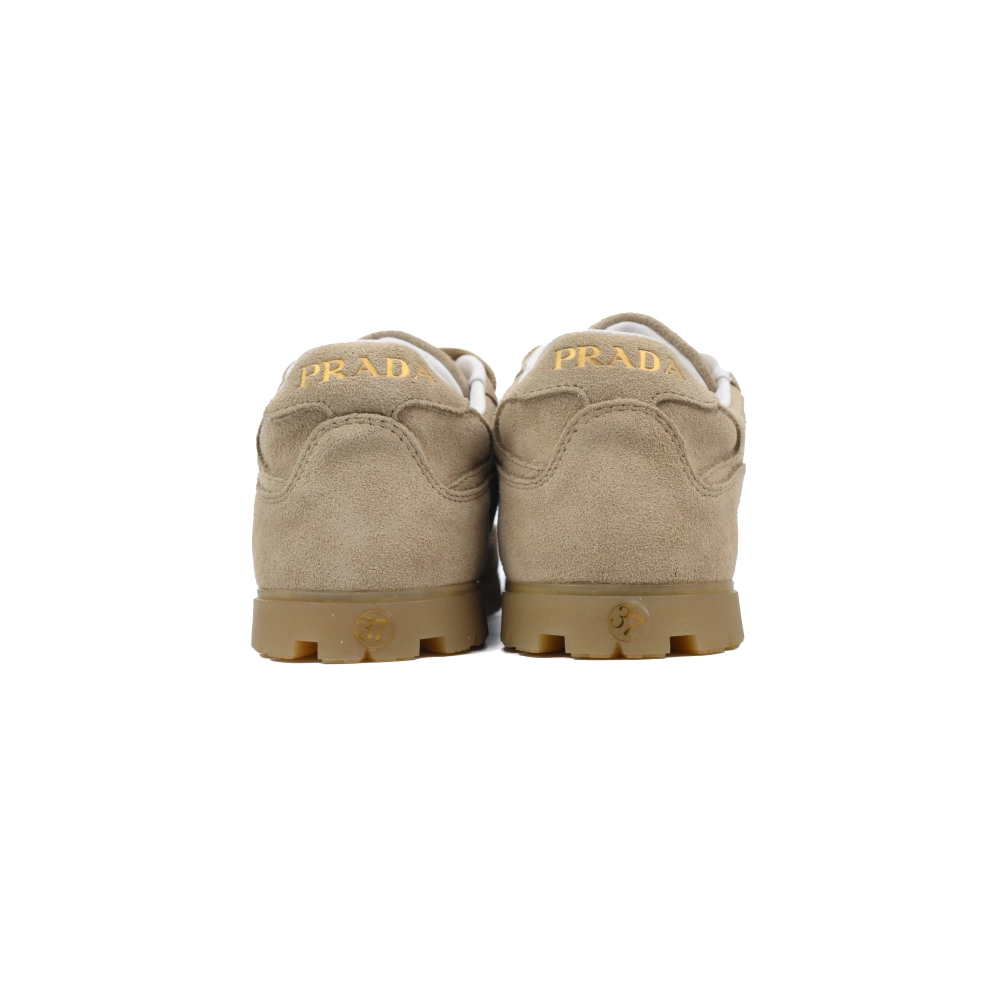 Prada Trail Suede Sneakers Khaki