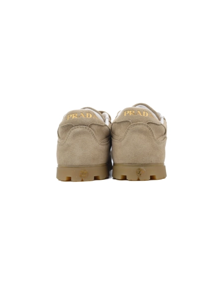 Prada Trail Suede Sneakers Khaki