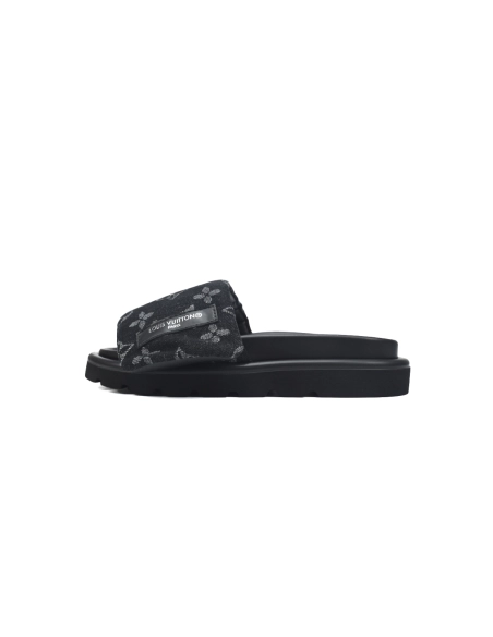 Louis Vuitton Pool Pillow Flat Comfort Mules Denim Black
