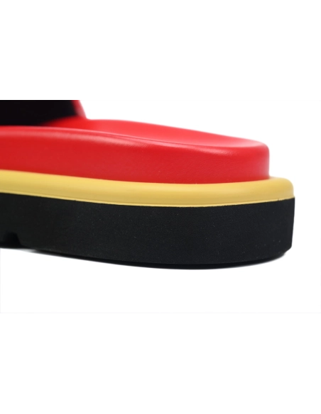 Louis Vuitton Pool Pillow Flat Comfort Mules Denim Red