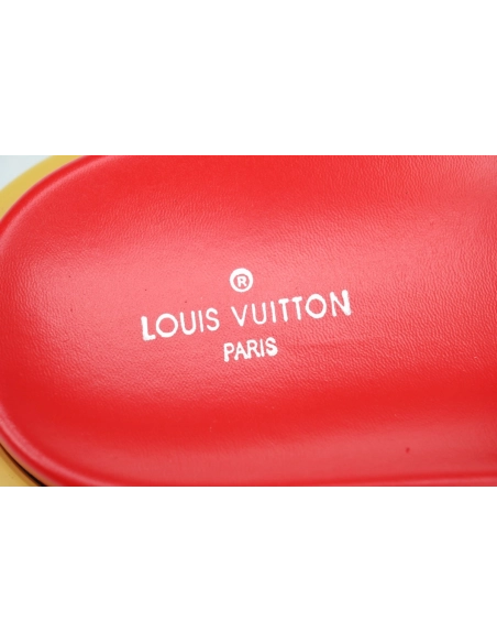 Louis Vuitton Pool Pillow Flat Comfort Mules Denim Red
