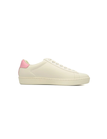 Gucci Ace Perforated Interlocking G White Pink
