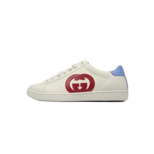 Gucci Ace Suede Trimmed Leather Sneakers White