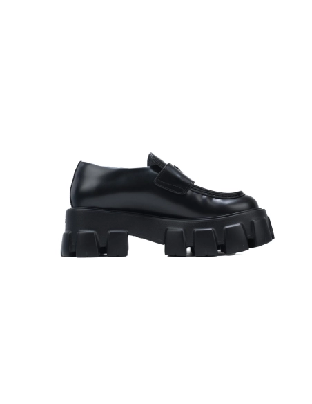 Prada Monolith leather loafers Black