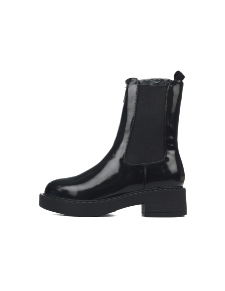Prada Leather Ankle Boots Black