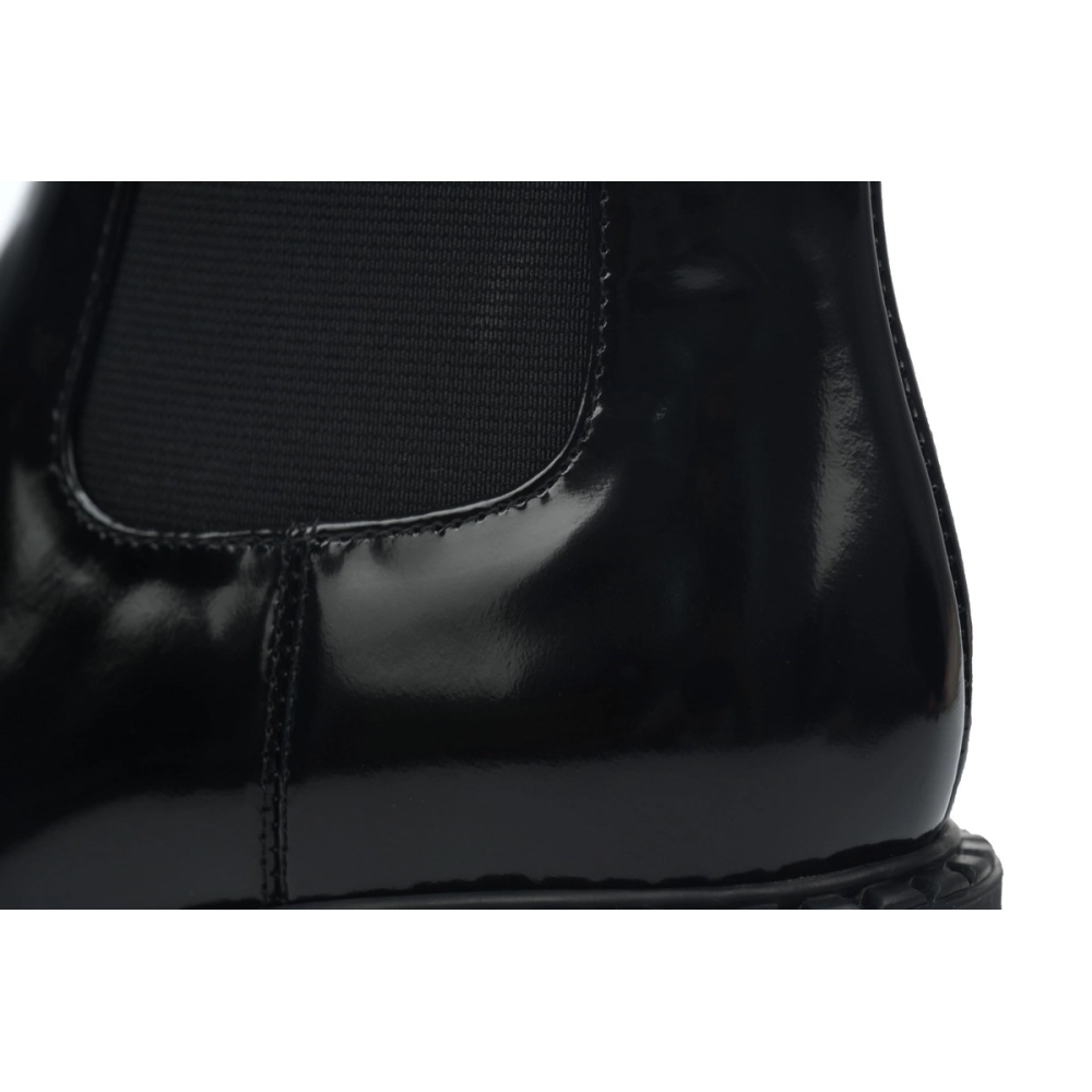 Prada Leather Ankle Boots Black