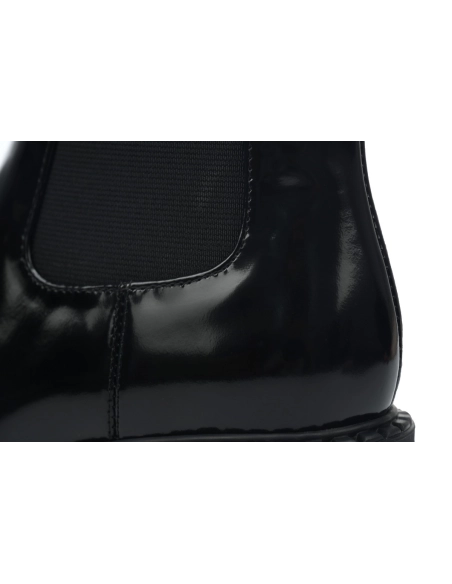 Prada Leather Ankle Boots Black