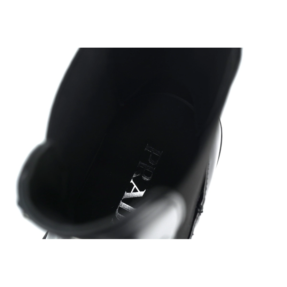 Prada Leather Ankle Boots Black