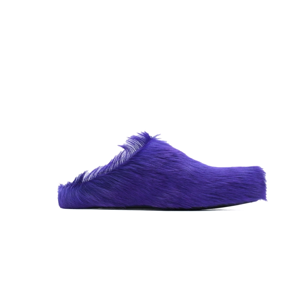 Marni Long-hair Calfskin Fussbett Sabot Purple SBMR000600P623600C74
