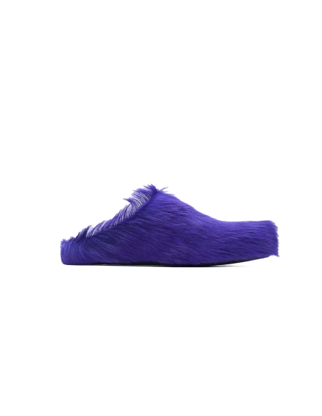Marni Long-hair Calfskin Fussbett Sabot Purple SBMR000600P623600C74