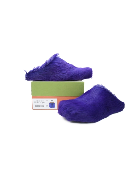 Marni Long-hair Calfskin Fussbett Sabot Purple SBMR000600P623600C74