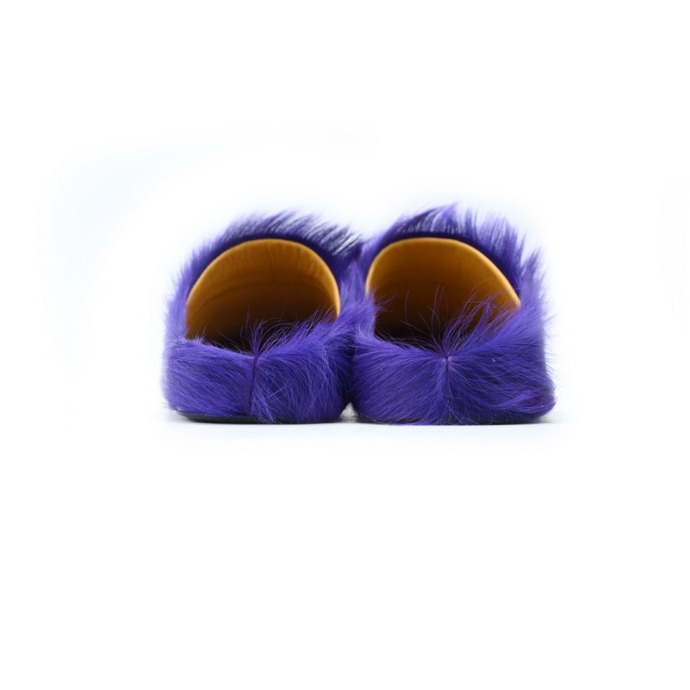 Marni Long-hair Calfskin Fussbett Sabot Purple SBMR000600P623600C74