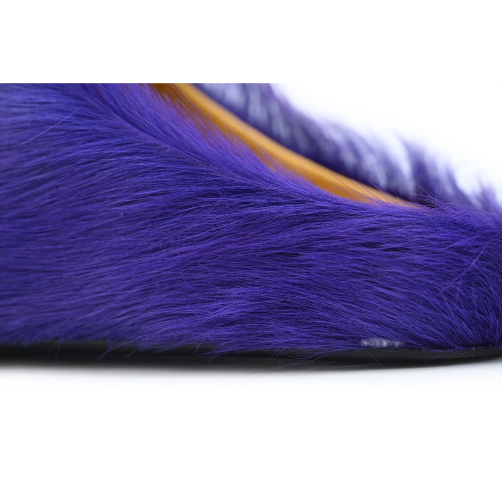 Marni Long-hair Calfskin Fussbett Sabot Purple SBMR000600P623600C74