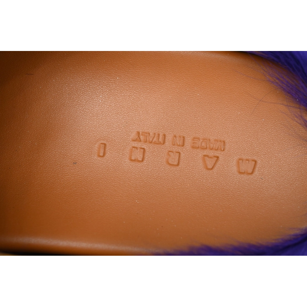 Marni Long-hair Calfskin Fussbett Sabot Purple SBMR000600P623600C74