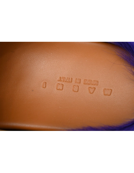 Marni Long-hair Calfskin Fussbett Sabot Purple SBMR000600P623600C74