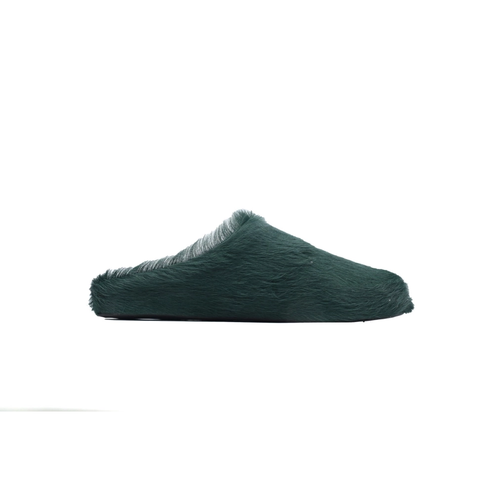Marni Long-hair Calfskin Fussbett Sabot Sea Green SBMR000600P412200V78