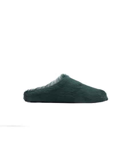 Marni Long-hair Calfskin Fussbett Sabot Sea Green SBMR000600P412200V78