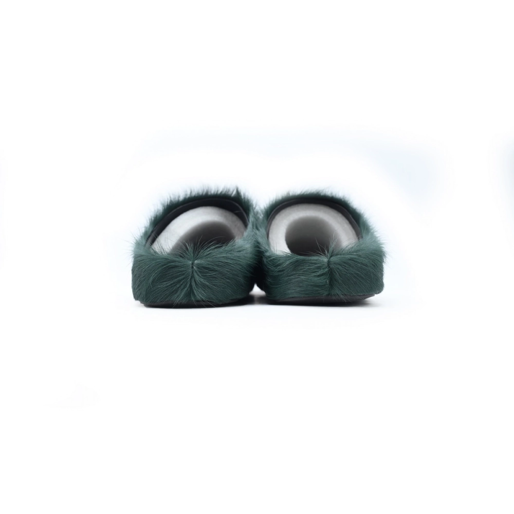 Marni Long-hair Calfskin Fussbett Sabot Sea Green SBMR000600P412200V78