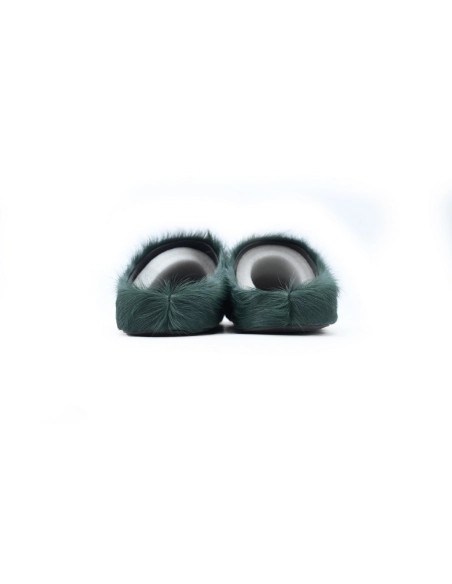 Marni Long-hair Calfskin Fussbett Sabot Sea Green SBMR000600P412200V78