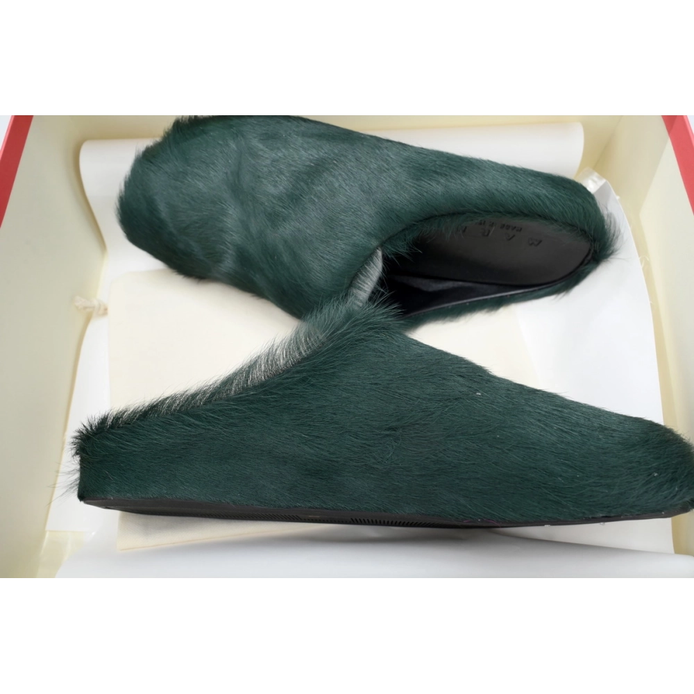 Marni Long-hair Calfskin Fussbett Sabot Sea Green SBMR000600P412200V78