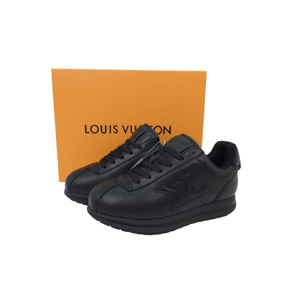 LV BUTTERSOFT Sneaker Lambskin/Plain Calf Leather Black 1AIKEO