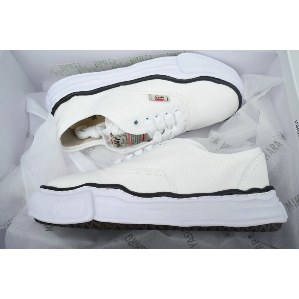 Mihara Yasuhiro Baker OG Semelle Toile Basse Blanc A02FW704 NO.716