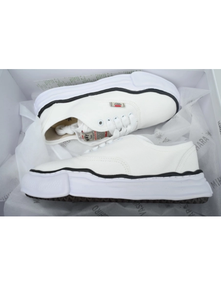 Mihara Yasuhiro Baker OG Semelle Toile Basse Blanc A02FW704 NO.716