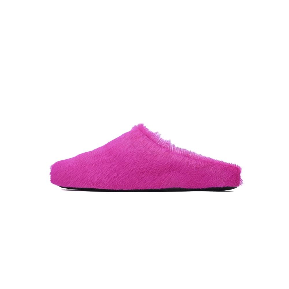 Marni Long-hair Calfskin Fussbett Sabot Fuchsia SBMR000600P412200C57