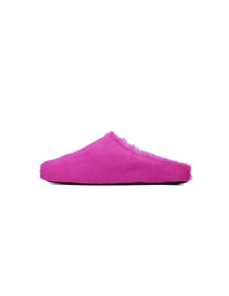 Marni Long-hair Calfskin Fussbett Sabot Fuchsia SBMR000600P412200C57