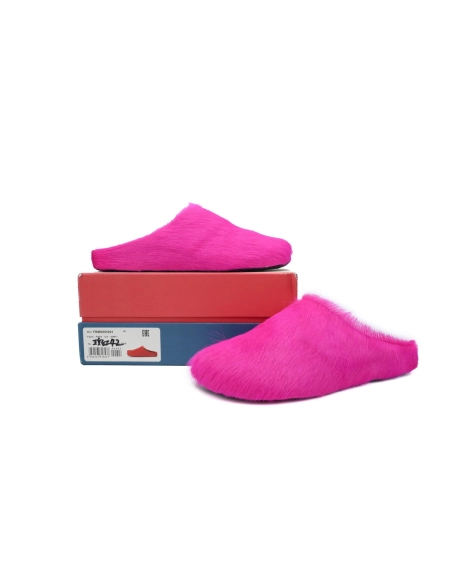 Marni Long-hair Calfskin Fussbett Sabot Fuchsia SBMR000600P412200C57