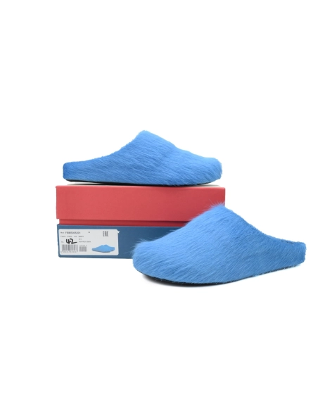 Marni Long-hair Calfskin Fussbett Sabot Blue SBMR000600P412200B50