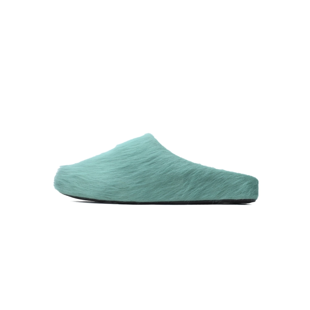 Marni Long-hair Calfskin Fussbett Sabot Green SBMR000600P412200V38