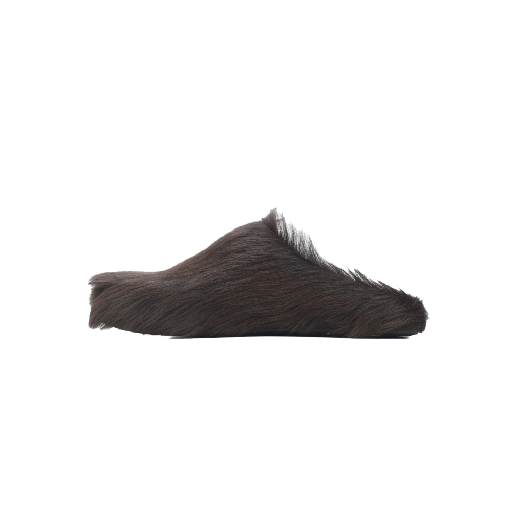 Marni Long-hair Calfskin Fussbett Sabot Brown SBMS004601P412200M37