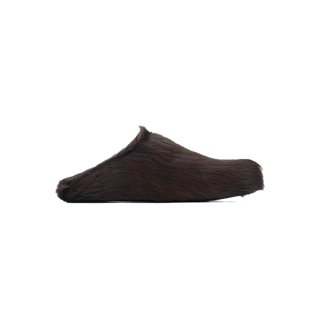 Marni Long-hair Calfskin Fussbett Sabot Brown SBMS004601P412200M37