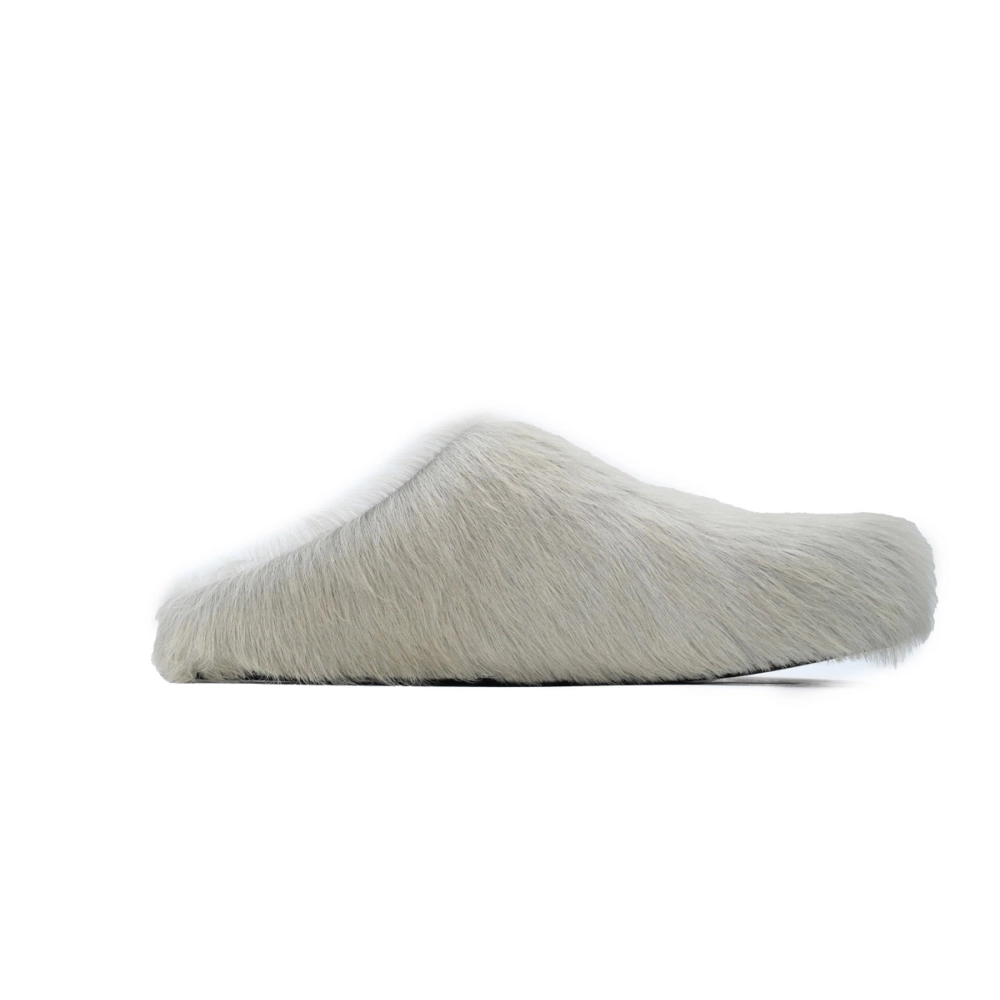 Marni Long-hair Calfskin Fussbett Sabot Grey SBMR000600P412200N15