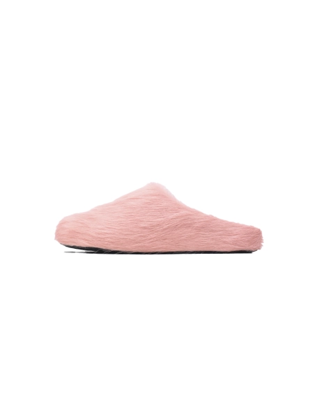 Marni Long-hair Calfskin Fussbett Sabot Pink SBMS004601P412200C29