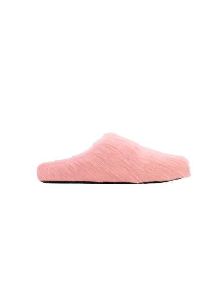 Marni Long-hair Calfskin Fussbett Sabot Pink SBMS004601P412200C29