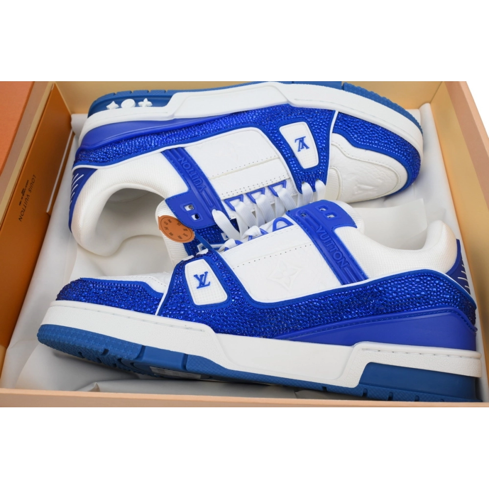 Louis Vuitton Trainer Dark Blue Rhinestone 1AC5AJ