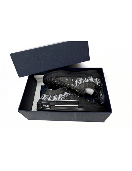 Dior B23 Low Top Canvas Oblique Black 3SN249YJP_H960
